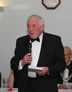 Melvyn Gibson receiving his Pride of Meltham Award