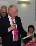 Nigel Priestley receiving his Pride of Meltham Award